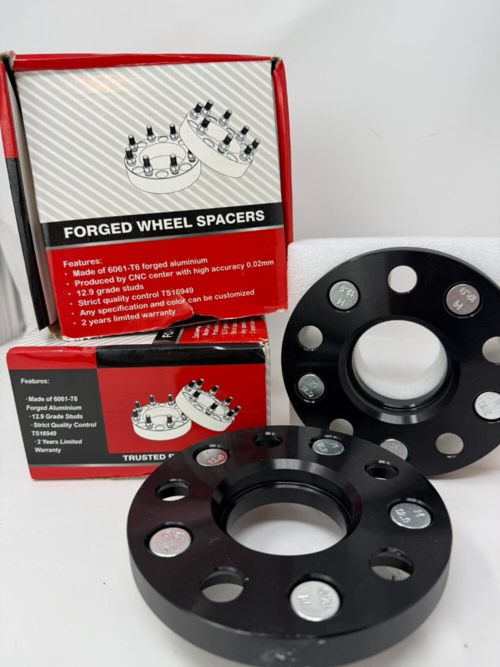 Set 4 Forged Wheel Spacers Aluminum 6061T6 5x4.5-5x4.5 M12x 1.5-64. 1-15 29-859
